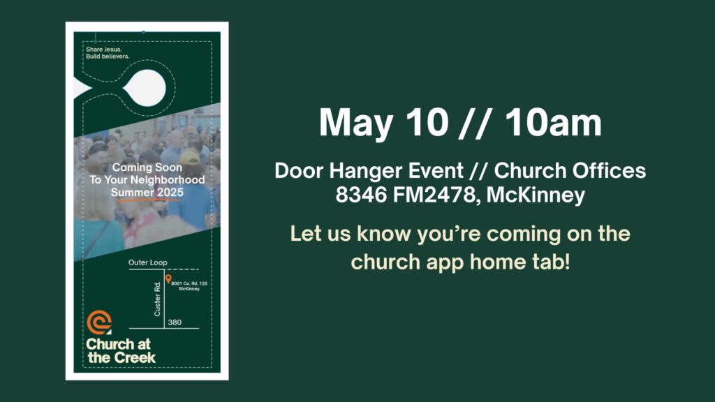 Door Hanger Event May 10